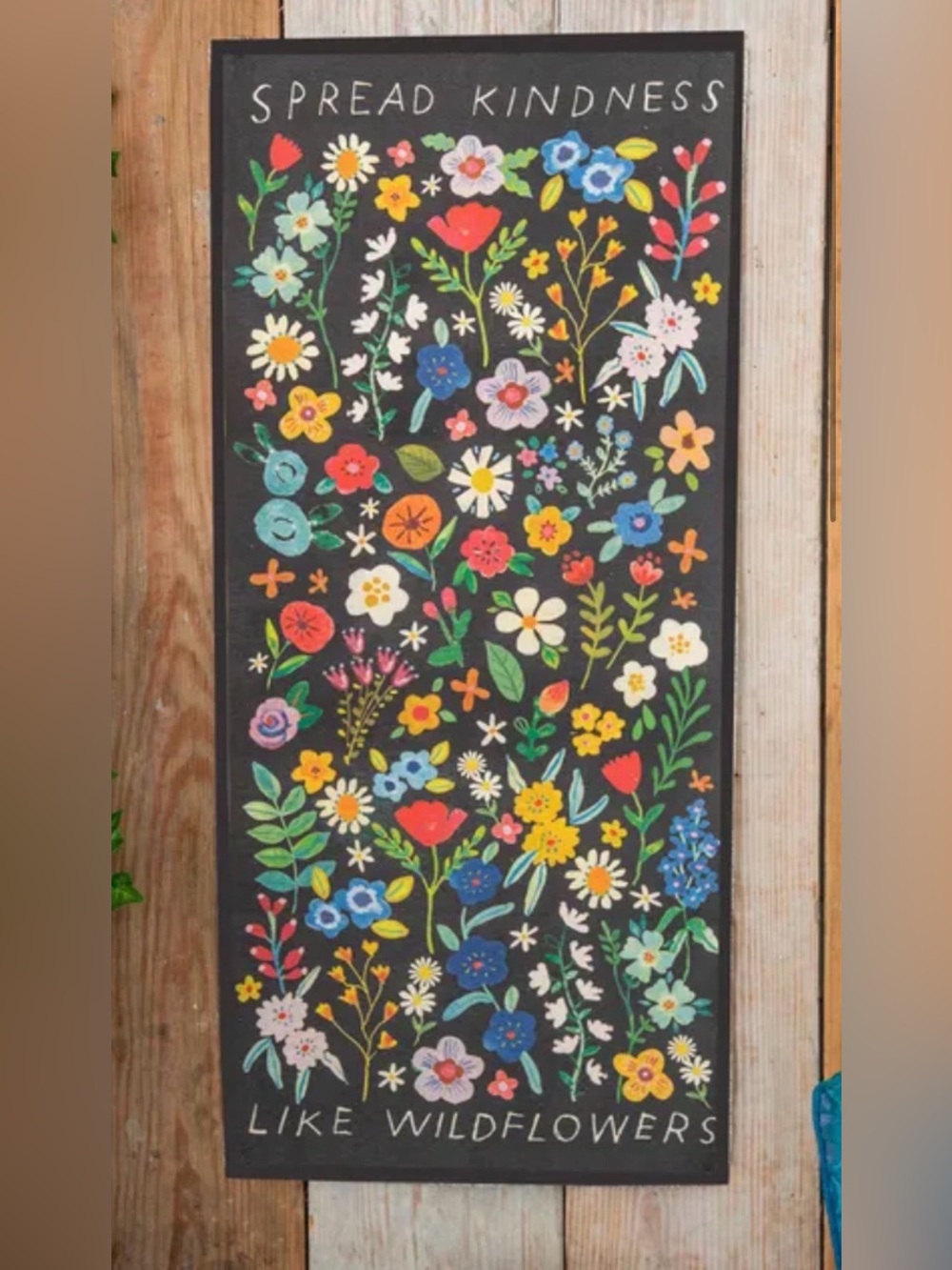 Natural Life "Spread Kindness like Wildflowers” woven tapestry-Wall Decor-Boho